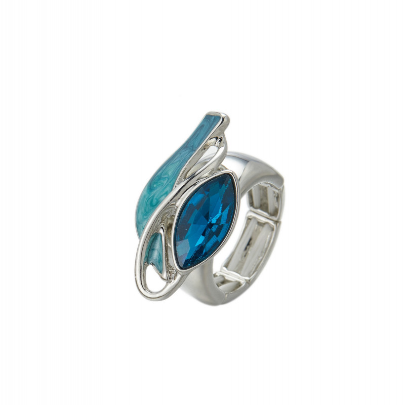 Elektra - Bague élastique turquoise