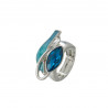 Elektra - Bague élastique turquoise