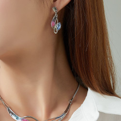 Elektra - Boucle d'oreille tige blanche