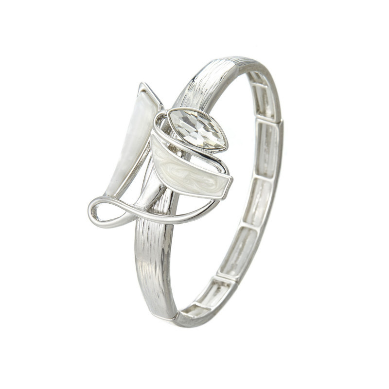 Elektra - Bracelet élastique blanc