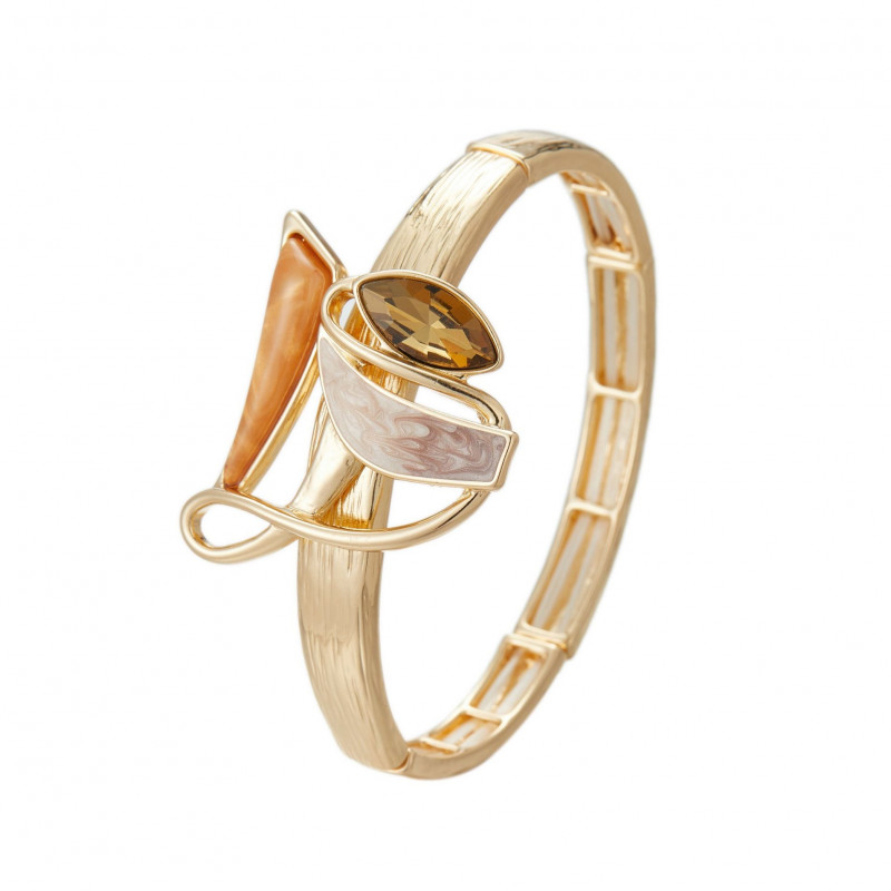 Elektra - Bracelet élastique marron