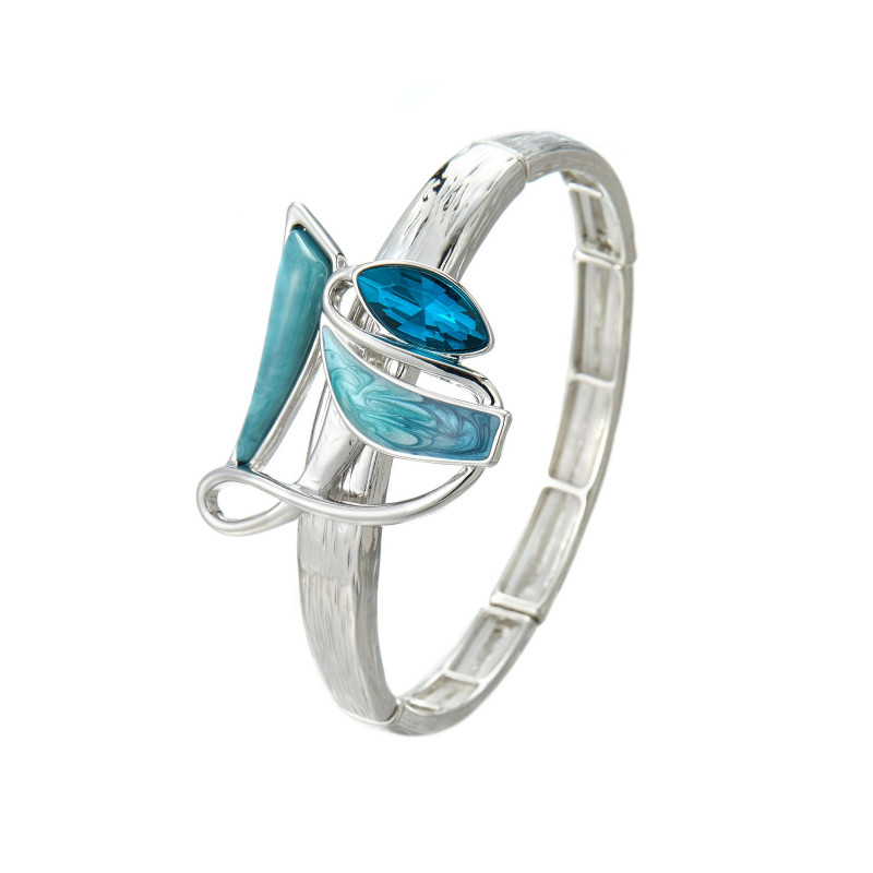 Elektra - Bracelet élastique turquoise