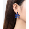 Wianka - Boucle d'oreille tige Bleue