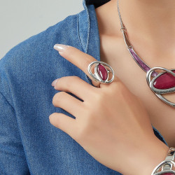 Edmonde - Bague élastique Bleue marine