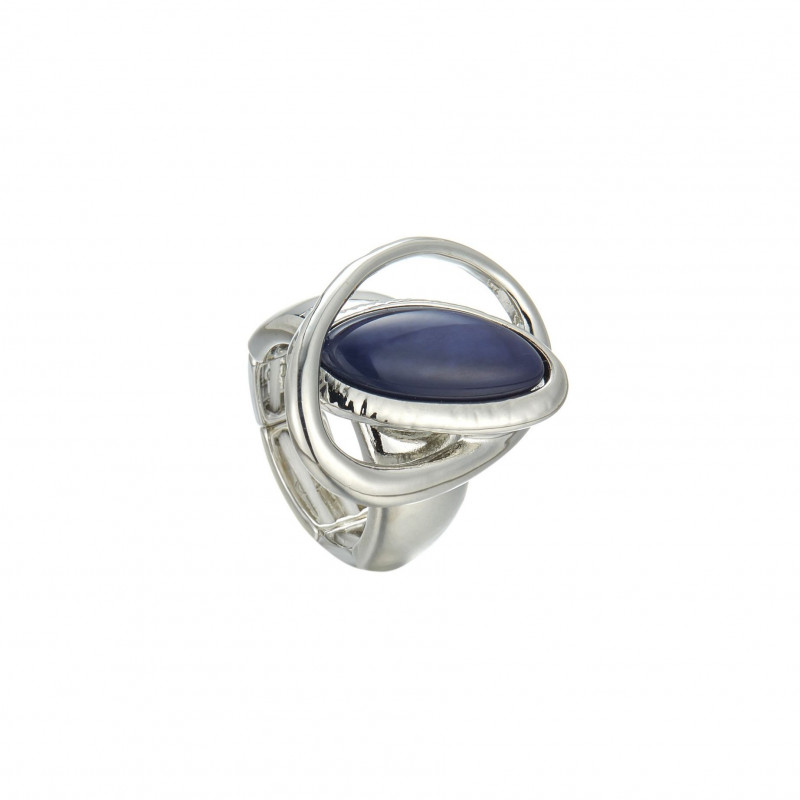 Edmonde - Bague élastique Bleue marine