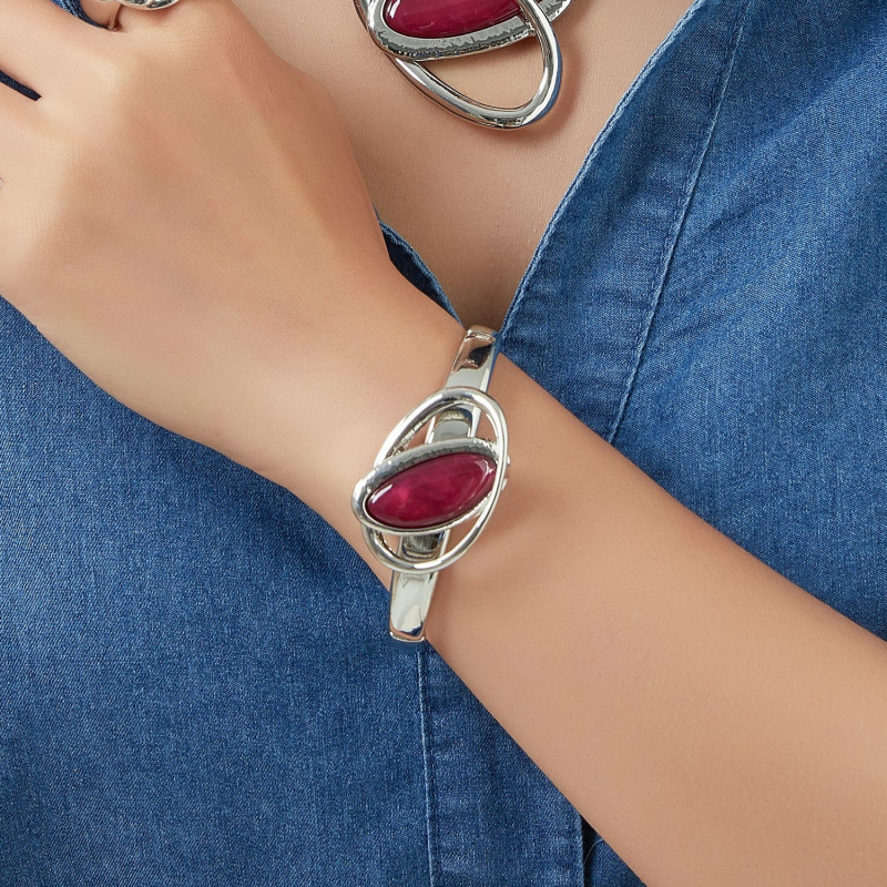 Edmonde - Bracelet élastique Violet