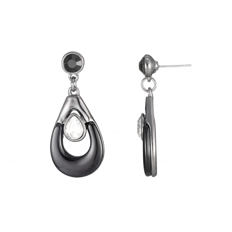 Claire - Boucles d'oreilles tige noir