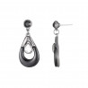 Claire - Boucles d'oreilles tige noir
