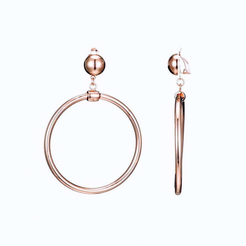 Ilva Boucles d'oreilles clip doré rose
