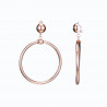 Ilva Boucles d'oreilles clip doré rose