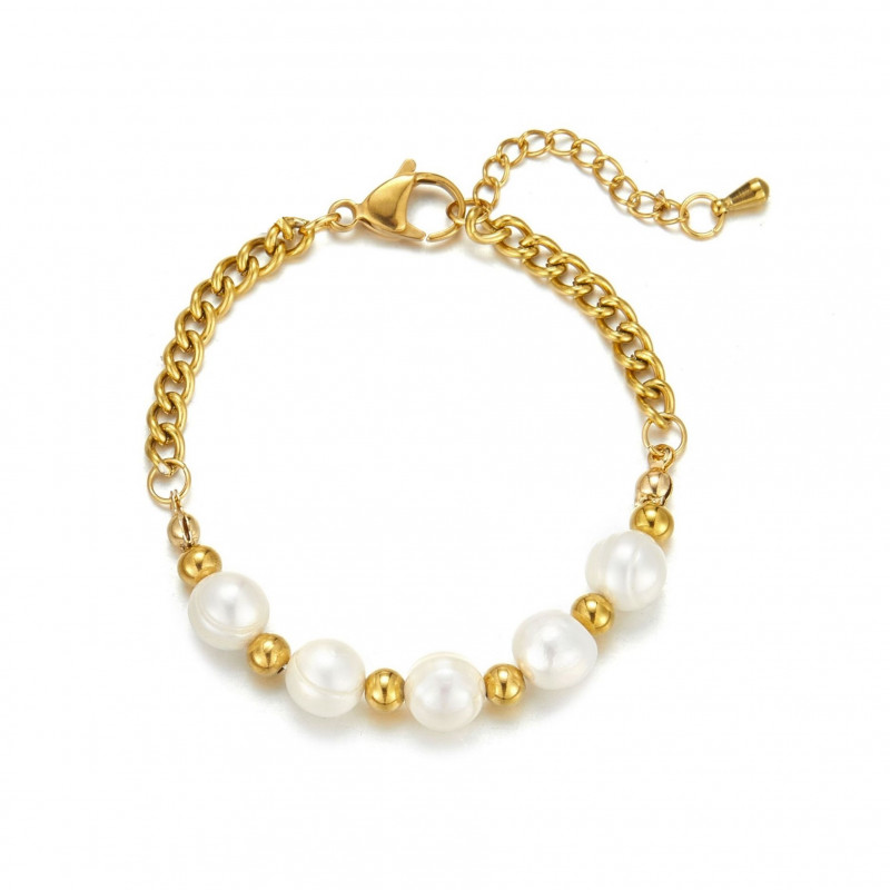 Uneke - Bracelet Acier perles