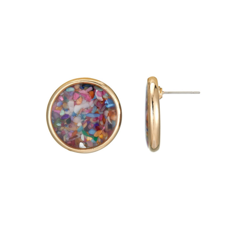 Corentine - Boucle d'oreille tige Multicolore