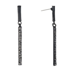 Lexa - Boucles d'oreilles tige noir 2