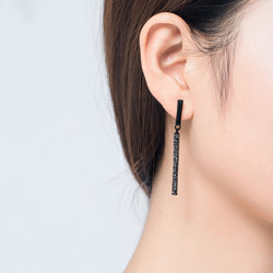 Lexa - Boucles d'oreilles tige noir
