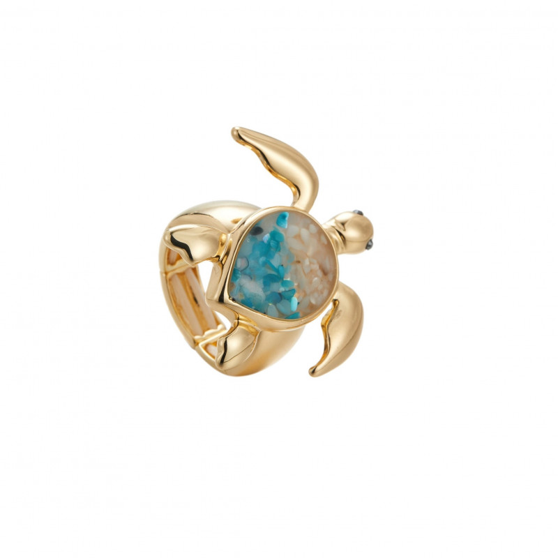 Ortrun - Bague elastique Bleue