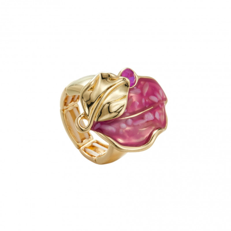 Caraza - Bague elastique Fuchsia