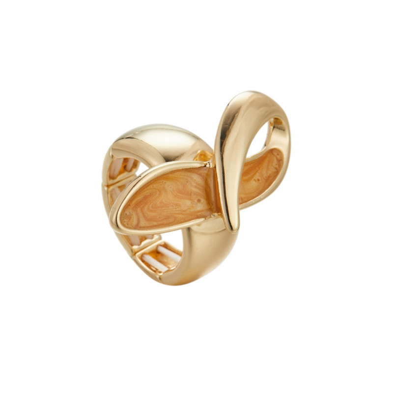 Claudy - Bague elastique Ocre