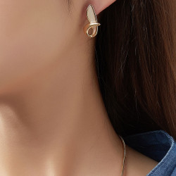 Claudy - Boucle d'oreille tige Ocre