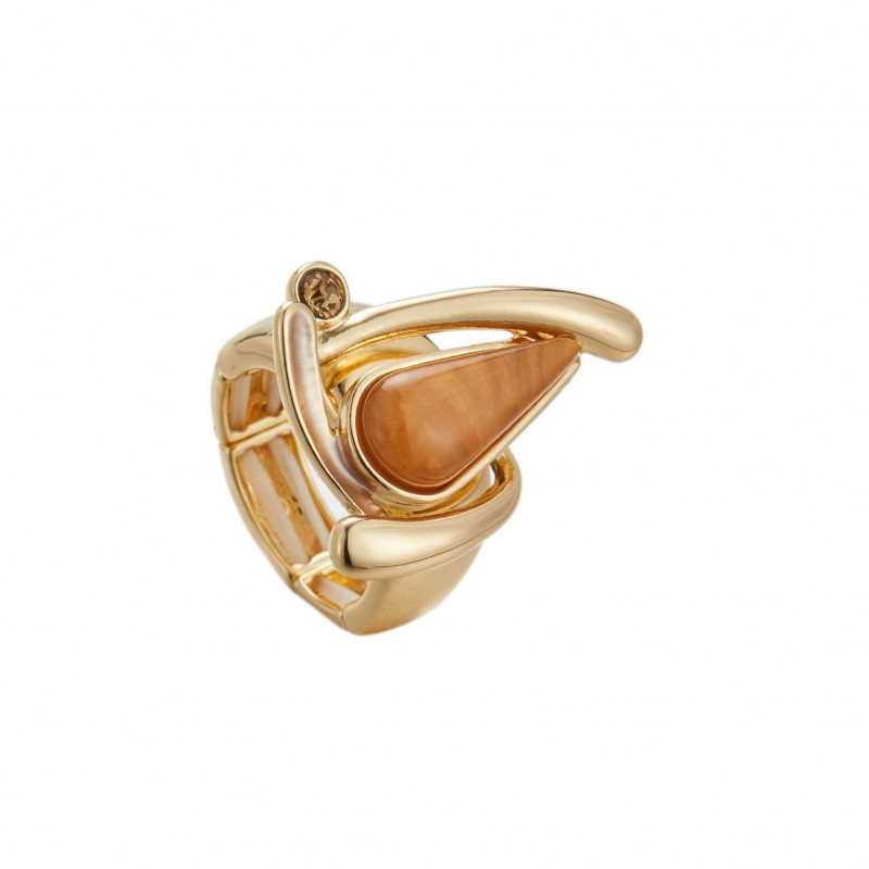 Charifa - Bague elastique Marron
