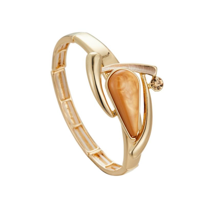 Charifa - Bracelet elastique Marron