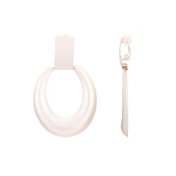 Juna - Boucles d'oreilles clip blanc