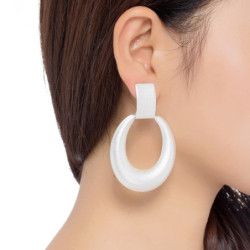 Juna - Boucles d'oreilles clip blanc 2