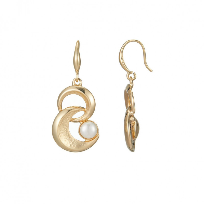 Gaudeline - Boucle d'oreille crochet Dorée