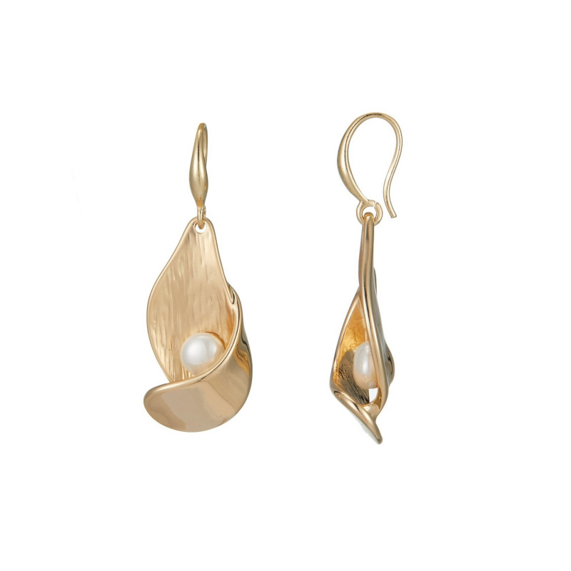 Gertie - Boucle d'oreille crochet Dorée