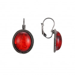 Cora - Boucles d'oreilles tige rouge