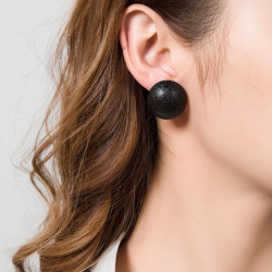 Jeanne-Boucle oreille clip noire