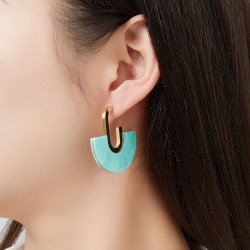 Ursine - Boucle d'oreille tige rouge