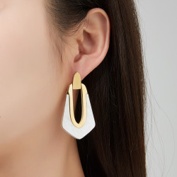 Ulviye - Boucle d'oreille tige bleue