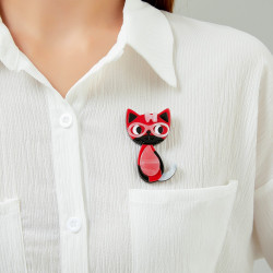 Payal - Broche aimantée Rouge