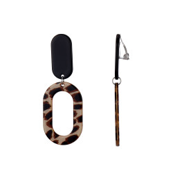 Adalgis - Boucle d'oreille clip léopard