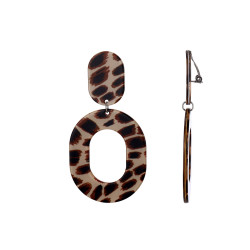 Akmam - Boucle d'oreille clip léopard