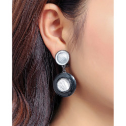 Suzette - Boucles d'oreilles clip noir 2