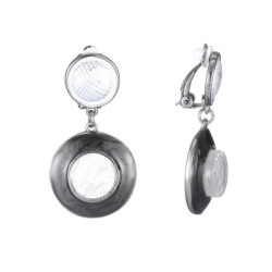 Suzette - Boucles d'oreilles clip noir