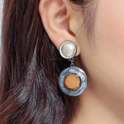 Suzette - Boucles d'oreilles clip rouge 2