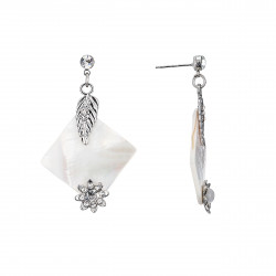 Lhana - Boucles d'oreilles tige blanc 2