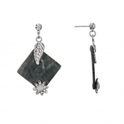 Lhana - Boucles d'oreilles tige noir