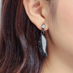 Anis - Boucle d'oreilles tige noir 2