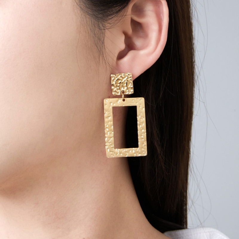 Ulrikke - Acier Boucle d'oreille tige Dorée