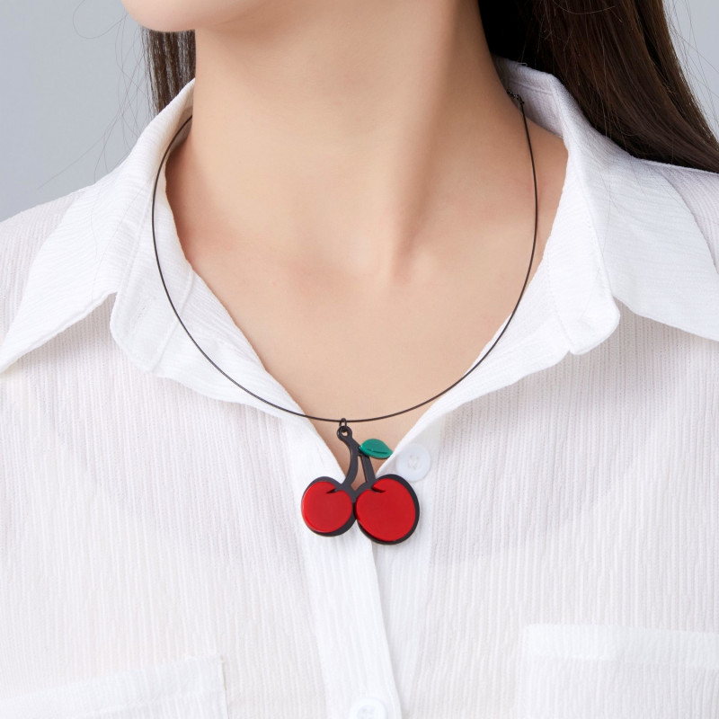 Kanta - Collier cerise