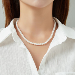 Saroue - Collier perle de nacre (0.6cm)