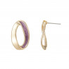 Emelina - Boucle d'oreille tige Violette