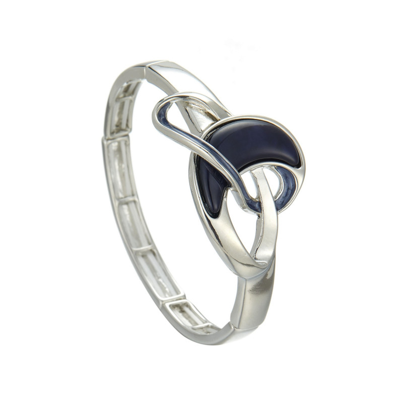 Emelina - Bracelet élastique Bleu marine