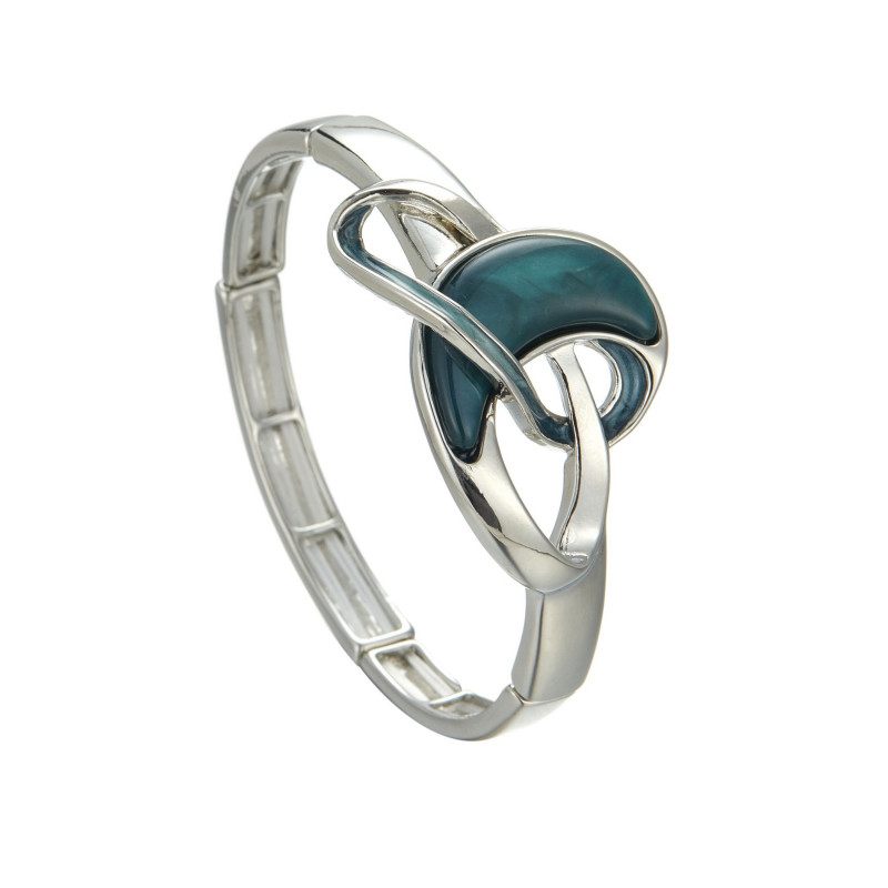 Emelina - Bracelet élastique Gris bleuté