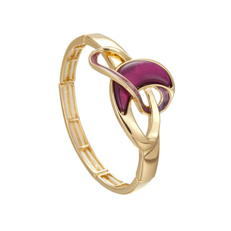 Emelina - Bracelet élastique Violet