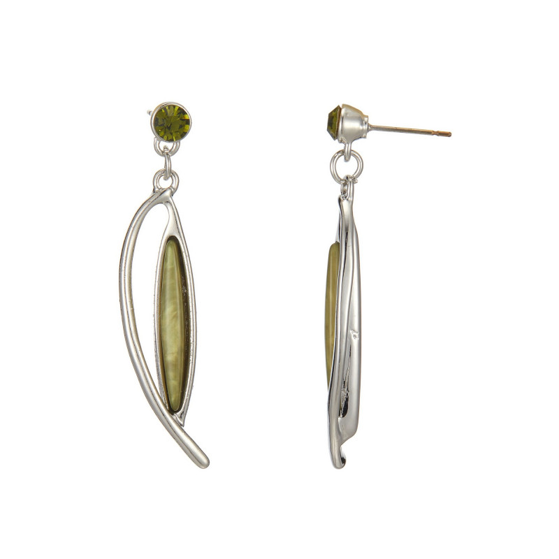 Ensa - Boucle d'oreille tige olive