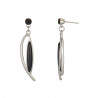 Ensa - Boucle d'oreille tige noire